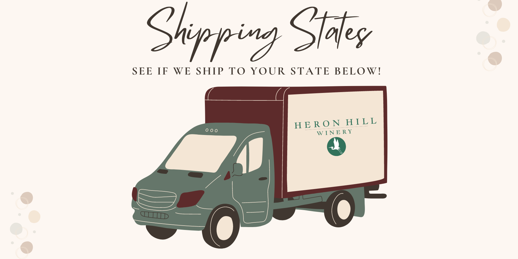 Heron Hill Shipping States